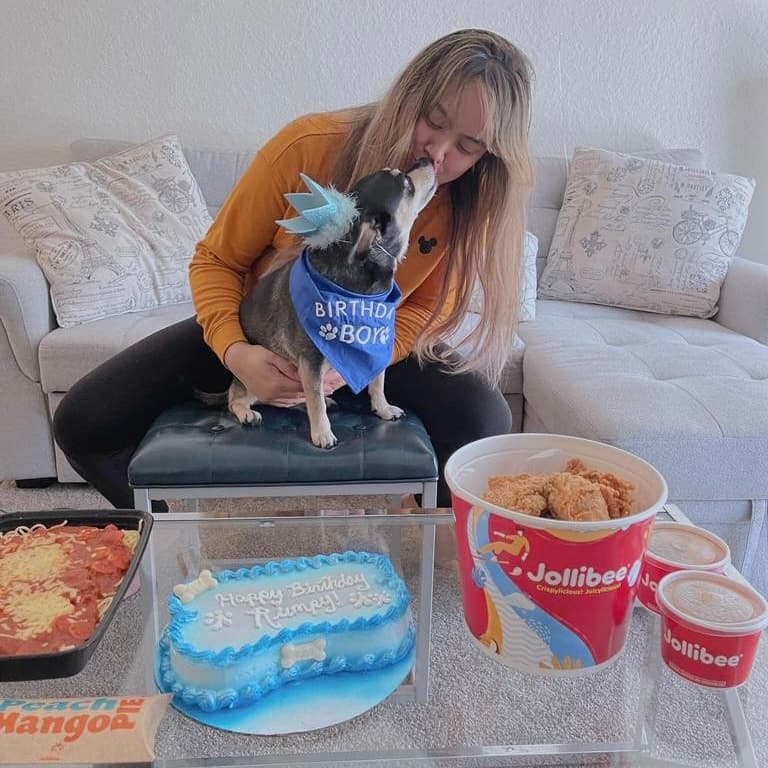 Maria with dogs